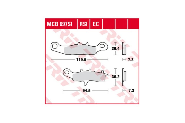 TRW Bremsbelagsatz EC MCB697EC KX80 RM85 RD