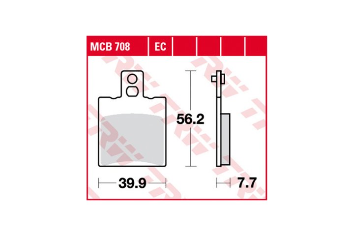 TRW Bremsbelagsatz EC MCB708EC Leonardo 125 MB Jet 50 G5J Cucciolo 50