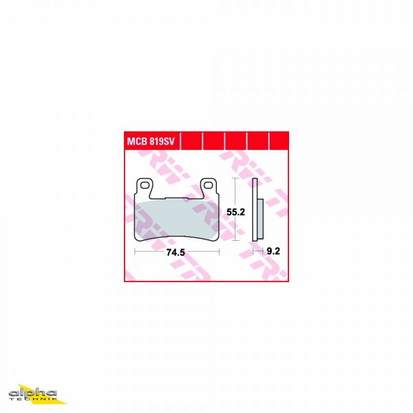 TRW Bremsbelagsatz MCB819SV Softail Fat Boy FLSTF CB400 NC39