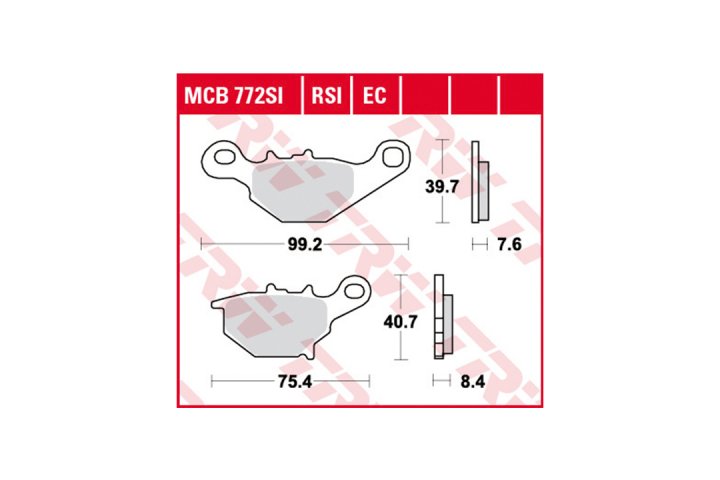 TRW Bremsbelagsatz EC MCB772EC RM85L RD