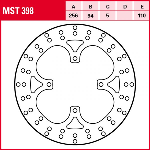 TRW Bremsscheibe Allround starr MST398 VFR750F RC36