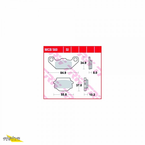 TRW Bremsbelagsatz MCB560 TDR125 LT250