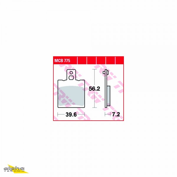 TRW Bremsbelagsatz MCB775 RS125 GS