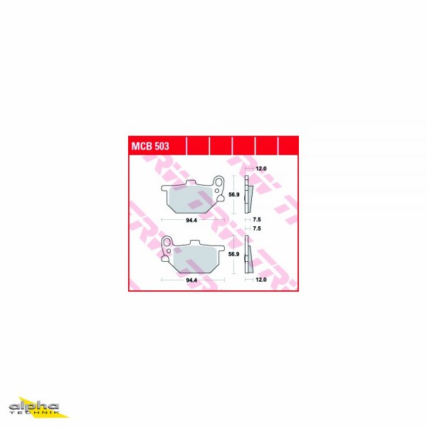 TRW Bremsbelagsatz MCB503 RD400 1A3