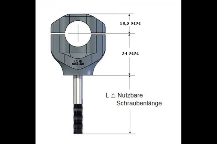 LSL Universal Klemmbock-Kit 22,2 mm für Monster 1100 S - 70 KW Z 750 R - 78 KW WR 125 R - 11 KW GSR