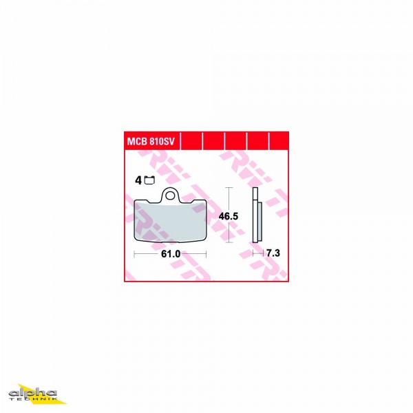 TRW Bremsbelagsatz MCB810SV XB12R Firebolt XB1