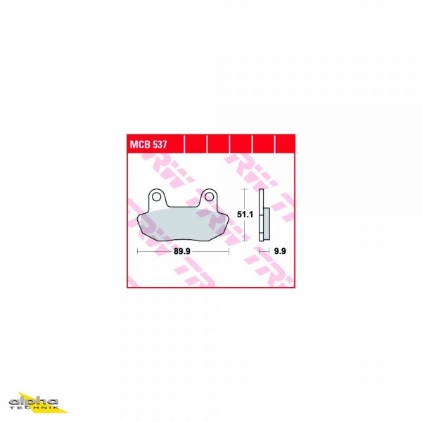 TRW Bremsbelagsatz MCB537 CB450N PC14