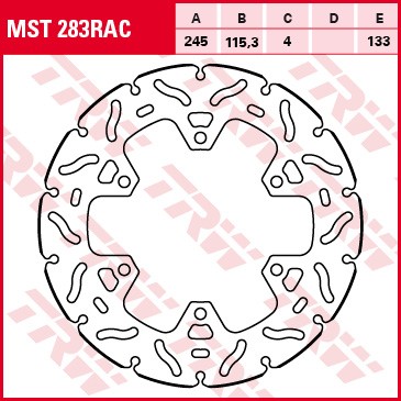 TRW Bremsscheibe Sportiv starr MST283RAC Panigale 899 H8