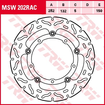 TRW Bremsscheibe Sportiv schwimmend MSW202RAC MT07 RM17