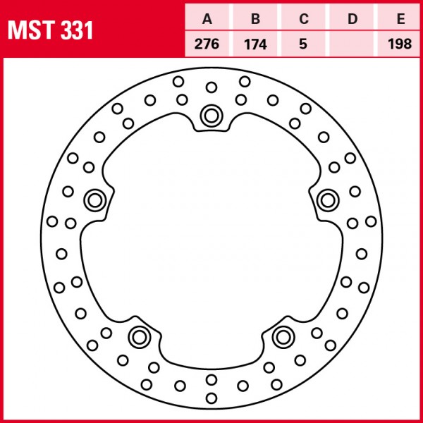 TRW Bremsscheibe Allround starr MST331 R850R BMW259