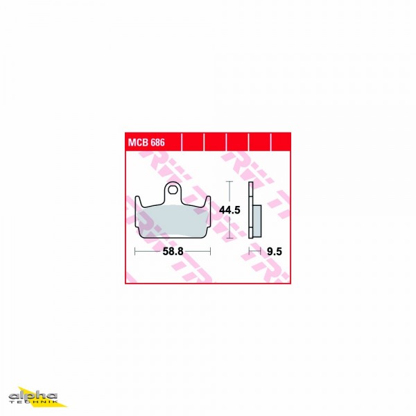 TRW Bremsbelagsatz MCB686 Sniper 50 X8R-S AF49 Jet 50 G5J