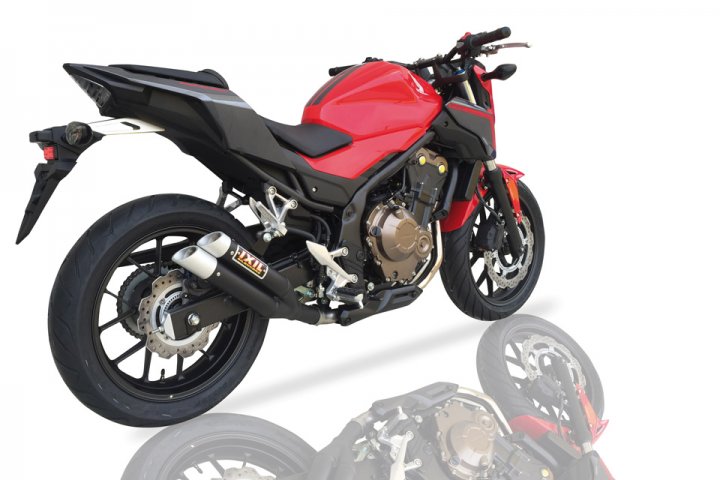 IXIL Hyperlow black XL Endschalldämpfer für HONDA CBR 500 R/CB 500 F,16-18 (Euro4) für CB 500 FA