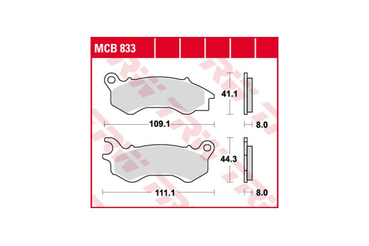 TRW Bremsbelagsatz EC MCB833EC PCX125 JF64 Django 125