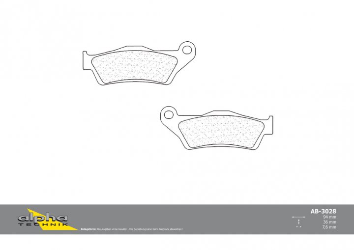 ALPHA TECHNIK Bremsbelag Scooter mit ABE für Skyliner 125 unbekannt X9 500 Evolution M27 Skyliner 1