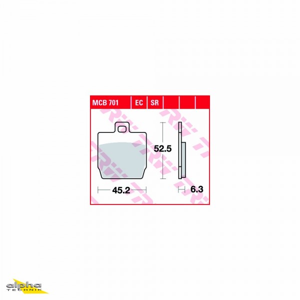 TRW Bremsbelagsatz EC MCB701EC Aerox 50R SA42 Stunt 50 SA09 TTS 800