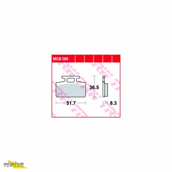 TRW Bremsbelagsatz MCB589 Ariba ZB50P AB22