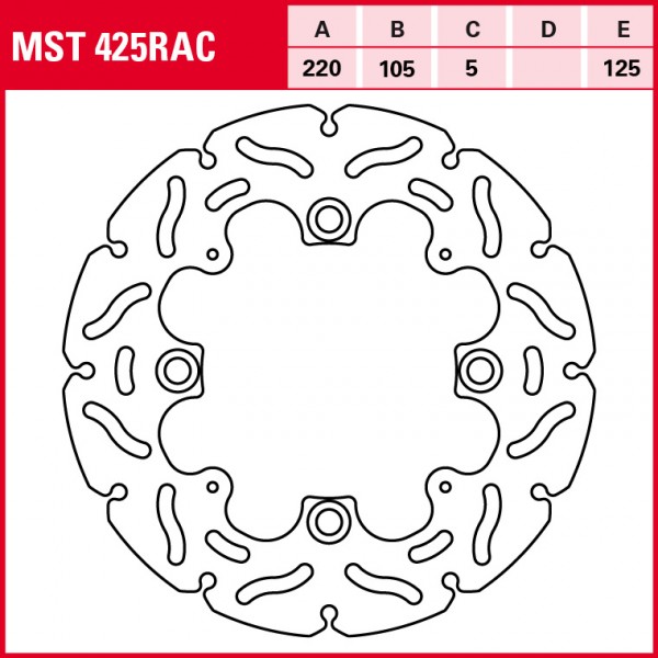 TRW Bremsscheibe Sportiv starr MST425RAC CBR600RR PC40