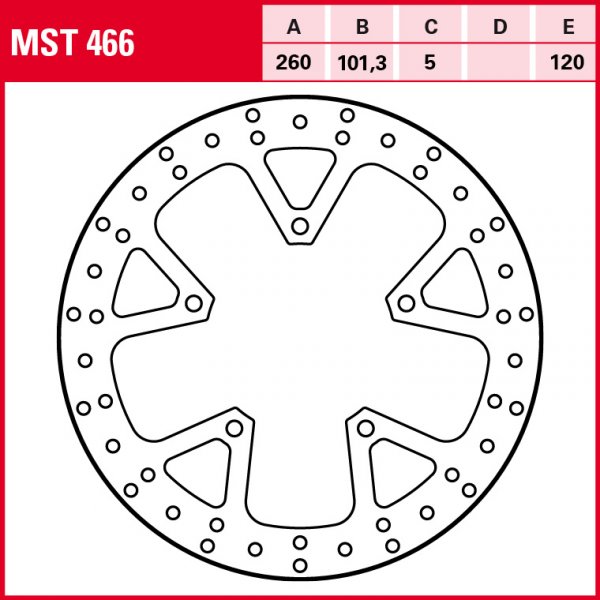 TRW Bremsscheibe Allround starr MST466 Geopolis 125 N2