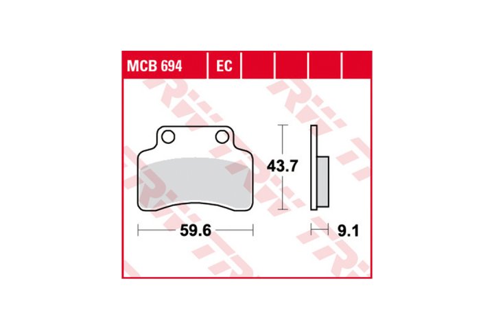 TRW Bremsbelagsatz EC MCB694EC GT50 Race BT49QT-12 BT49QT-12 49X Quattro noveX XJ Aragon JR S