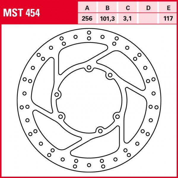 TRW Bremsscheibe Allround starr MST454 CRF250L MD38