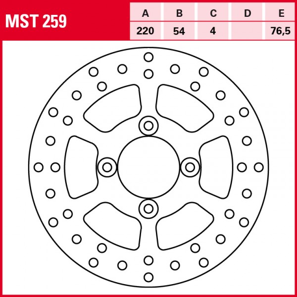 TRW Bremsscheibe Allround starr MST259 YP125R Majesty SE06 Skyliner 125