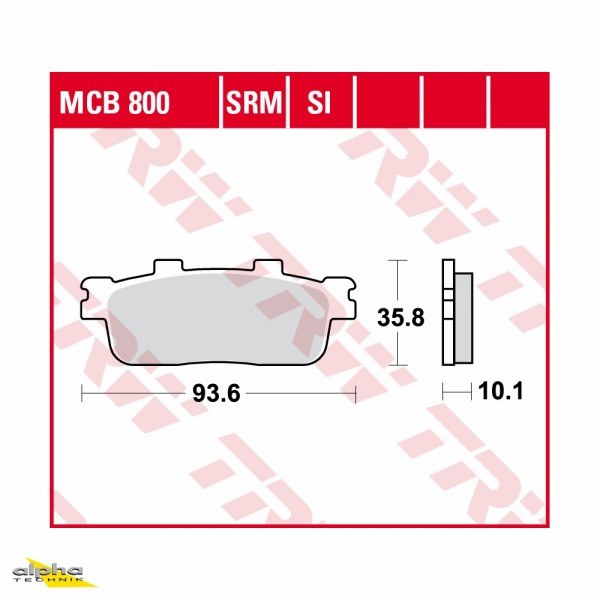 TRW Bremsbelagsatz MCB800 Voyager S3 125 X-Large LXR125 LH Vector Road King FLHR