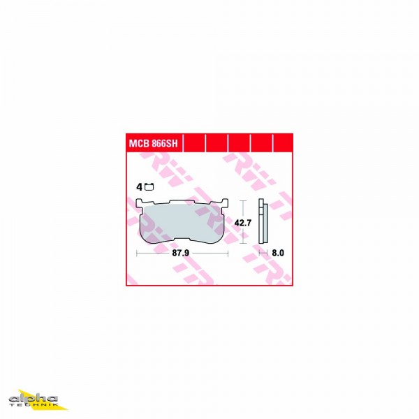 TRW Bremsbelagsatz MCB866SH Tri Glide Ultra FLHTCUTG