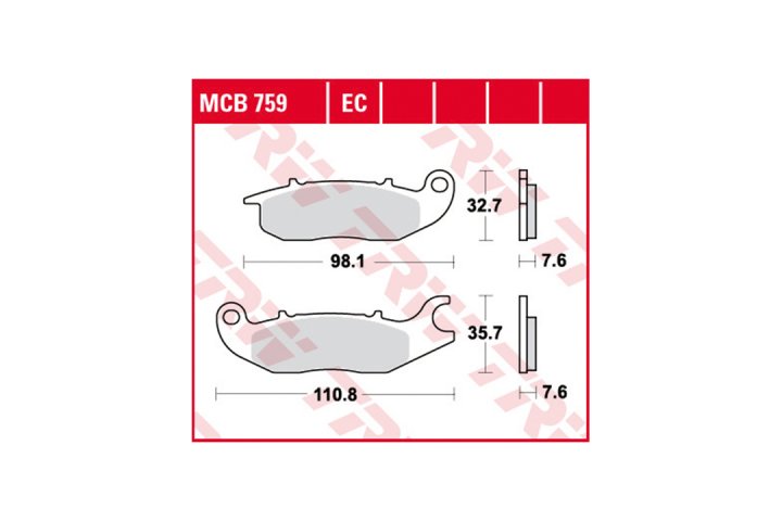 TRW Bremsbelagsatz EC MCB759EC Innova ANF125 JC33 NKD125