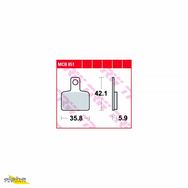TRW Bremsbelagsatz MCB851 Evo 2T T6