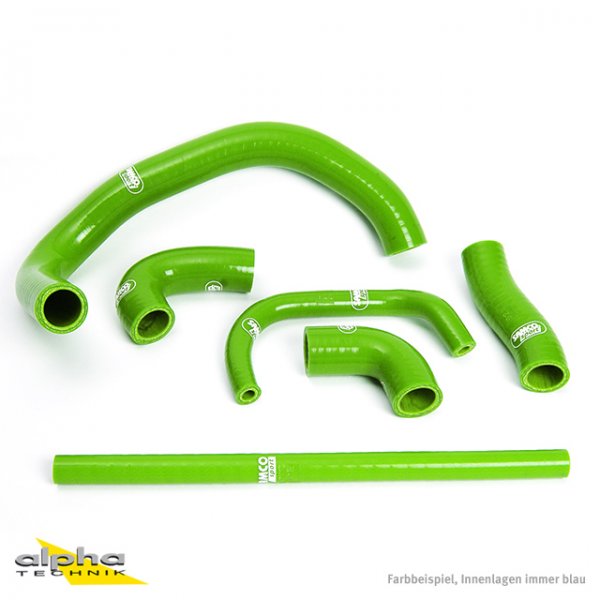 SAMCO Siliconschlauch Kit grün für Kawasaki ZX9R, ZX900B für ZX9R Ninja ZX900B