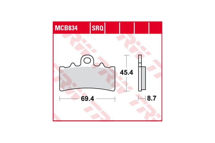 TRW Bremsbelagsatz MCB834SV G310GS 5G31 125 RC KTMISRC 401 Vitpilen HQV401 Caballero 125 FC12