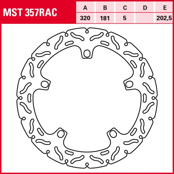 TRW Bremsscheibe Sportiv starr MST357RAC K1200RS K12