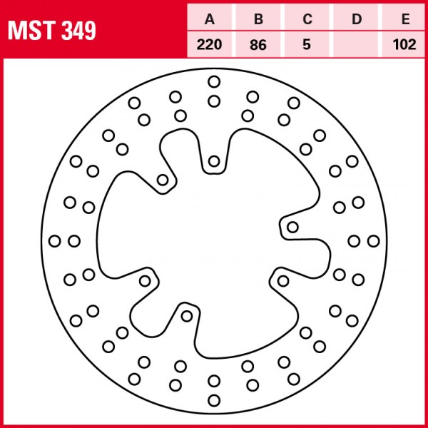 TRW Bremsscheibe Allround starr MST349 XT600 2KF