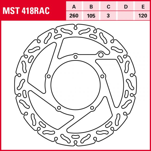 TRW Bremsscheibe Sportiv starr MST418RAC G450X E45X