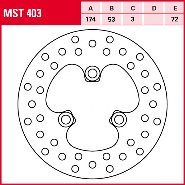 TRW Bremsscheibe Allround starr MST403 TRX250X Fourtrax TE21