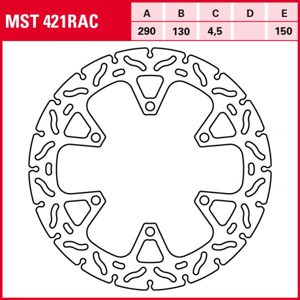 TRW Bremsscheibe Sportiv starr MST421RAC Ninja 250 R EX250K