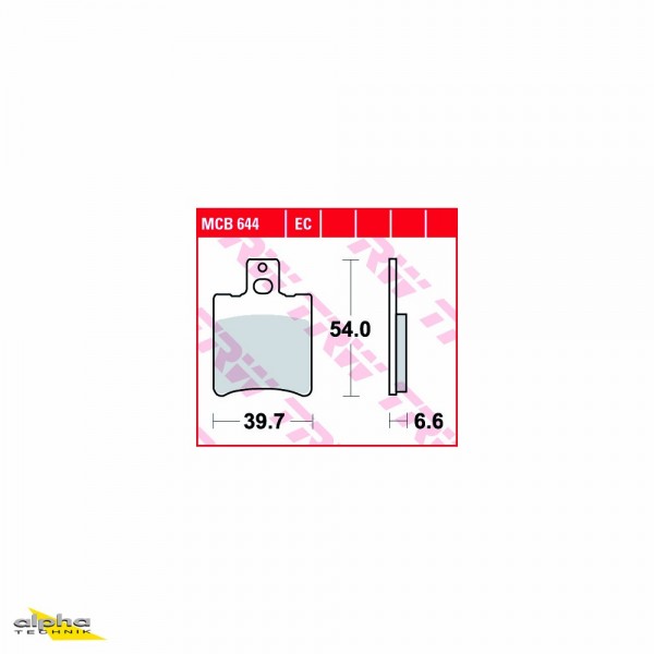 TRW Bremsbelagsatz MCB644 SR50LC MZ Hacker Booster 50 4VA Squab Aerox 50 SA14 Rodoshow 50 PE