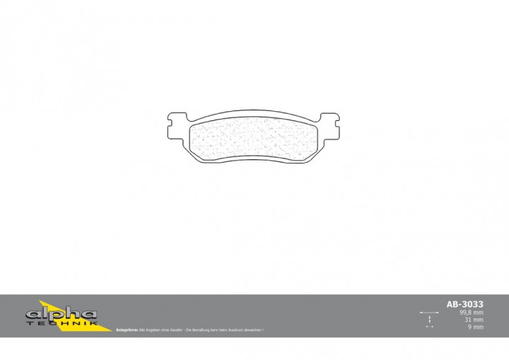 ALPHA TECHNIK Bremsbelag Scooter mit ABE für Cityliner 125 SE43 X-Max 250 SG22 Jupiter 125 JC