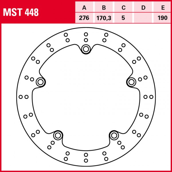 TRW Bremsscheibe Allround starr MST448 VFR1200X Crosstourer SC76