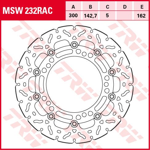 TRW Bremsscheibe Sportiv schwimmend MSW232RAC Ninja 650 EX650KA2