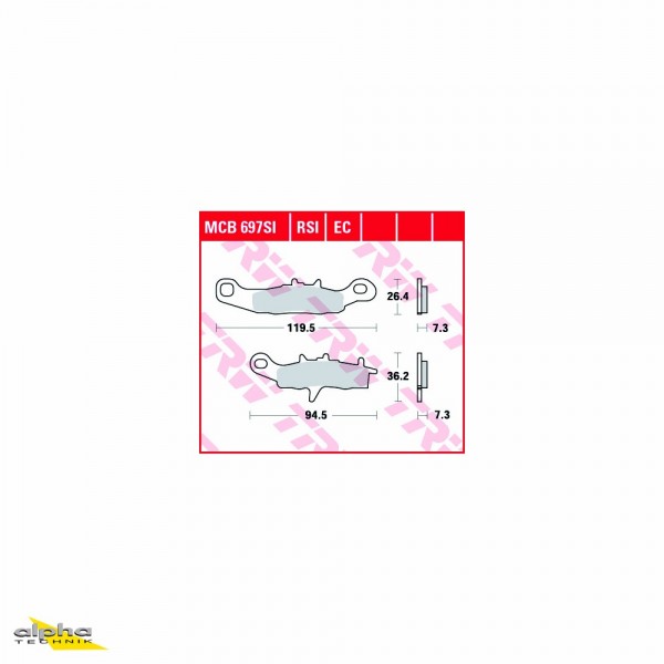 TRW Bremsbelagsatz MCB697RSI RM100 KX80