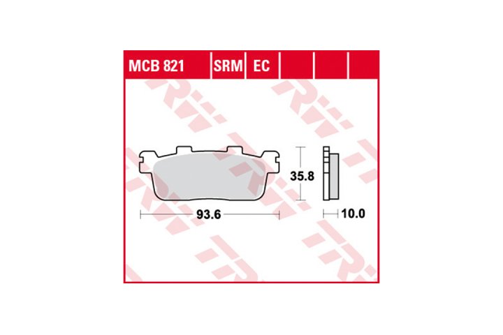 TRW Bremsbelagsatz EC MCB821EC People 300i S Voyager LXR200 LH