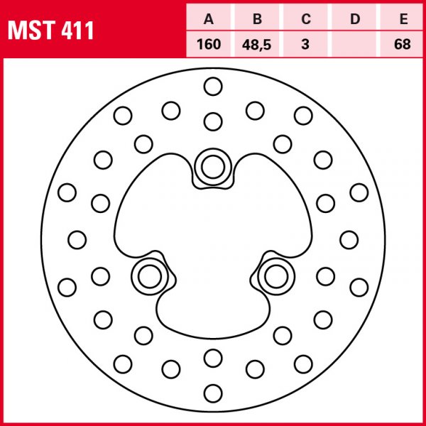 TRW Bremsscheibe Allround starr MST411 LTR450 Quad Racer AL