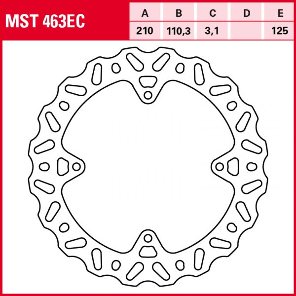 TRW Bremsscheibe Offroad starr MST463EC 85 SX