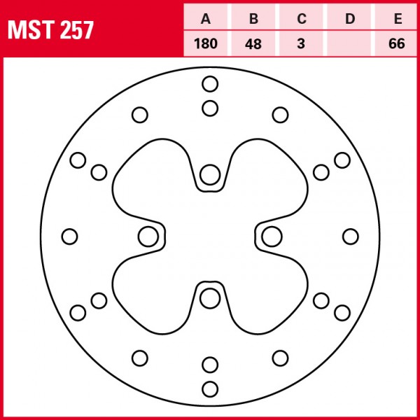 TRW Bremsscheibe Allround starr MST257 Booster 50 4VA BWs50