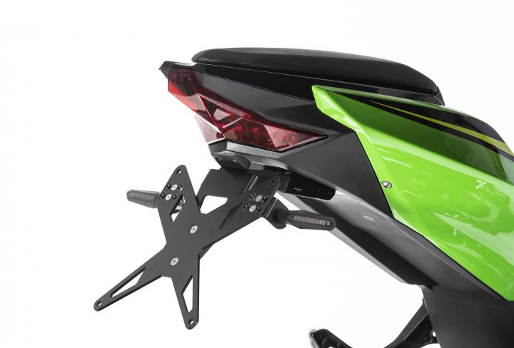 PROTECH Kennzeichenhalterset inkl. Reflektor und Kennzeichenbeleuchtung für Ninja 400 EX400G für N