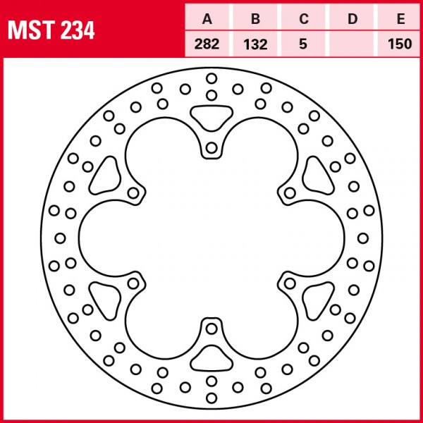 TRW Bremsscheibe Allround starr MST234 XVS1100 Drag Star VP16