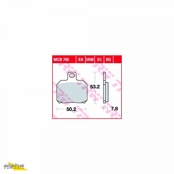 TRW Bremsbelagsatz MCB700SRM Tango 50 TG50 Citystar 200 Skyliner 150 SG08 Beverly 400 M34 GP1