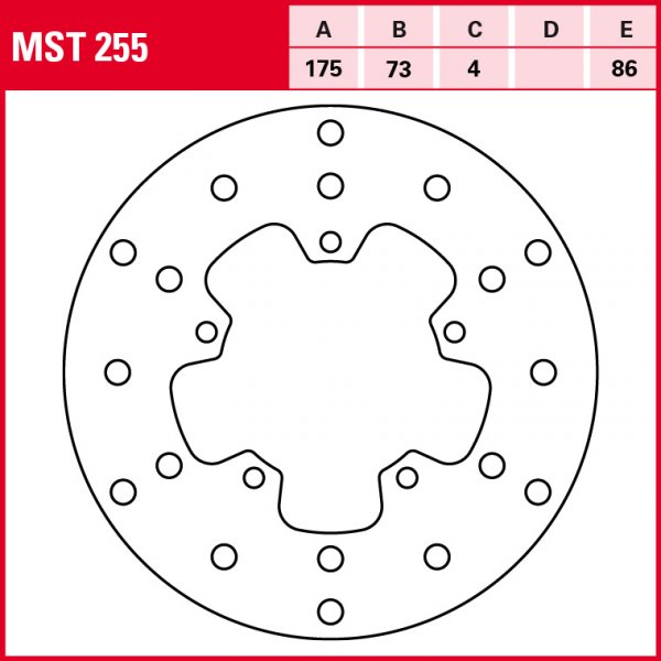 TRW Bremsscheibe Allround starr MST255 Stalker 50 C13 GP1 50 PR Zip II 50 4T C25