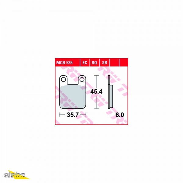 TRW Bremsbelagsatz MCB535RQ SX50 PV Mad Ass 50 649 Supercross Trial 249 Tango 250 TR34 SM 50